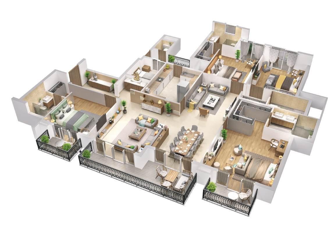 4 BHK Layout Plan A