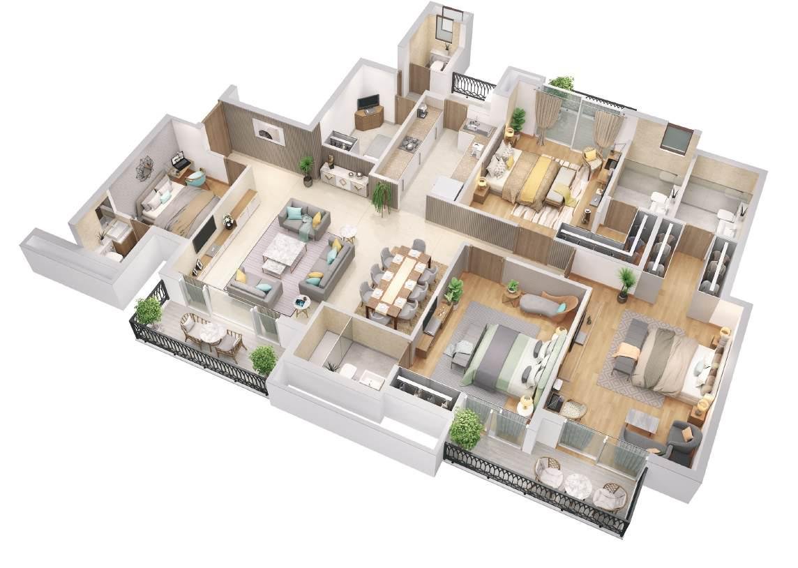 4 BHK Layout Plan B